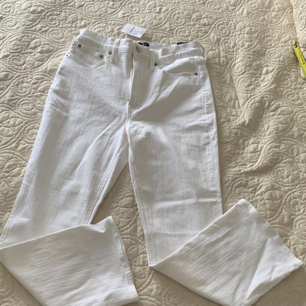 J. Crew Women's Flare White Jeans. NWT